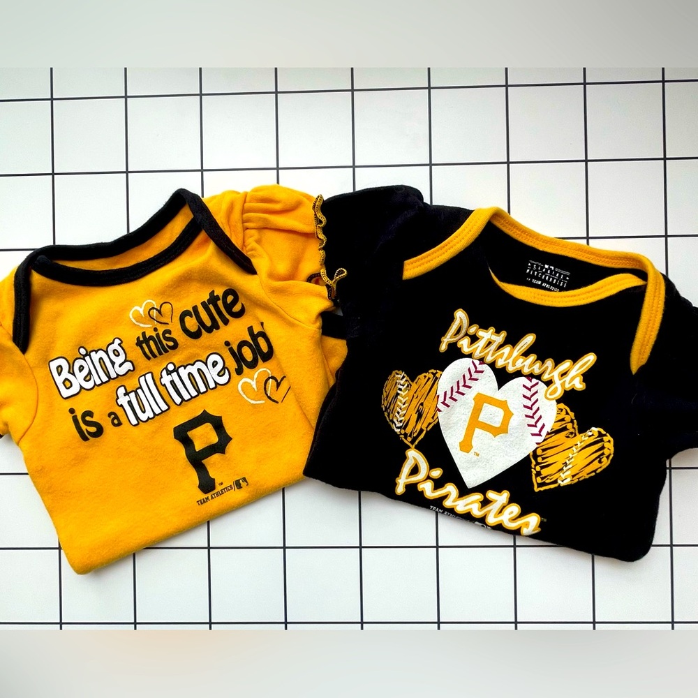 Pittsburgh Pirates onesie bundle MLB 3-6 months